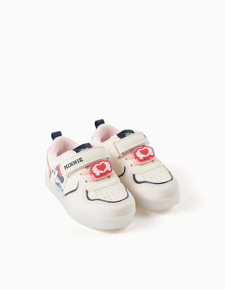 Baskets lumineuses avec imprimé minnie Beige clair 3 - vertbaudet enfant 