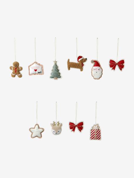 Lot de 10 décorations de sapin en feutrine rouge 5 - vertbaudet enfant 