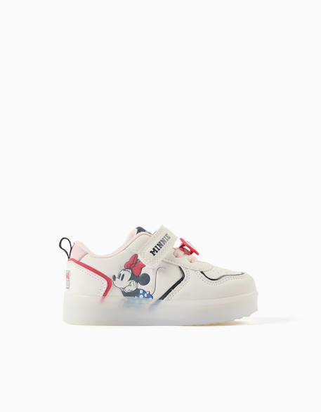 Baskets lumineuses avec imprimé minnie Beige clair 2 - vertbaudet enfant 