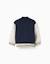 Blouson bomber en coton peigné avec imprimé Bleu foncé 3 - vertbaudet enfant 