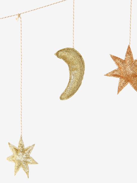 Guirlande lune et étoiles à suspendre doré 5 - vertbaudet enfant 