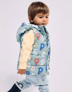 Bébé-Manteau, combipilote, nid d'ange-Manteau-Doudoune sans manches avec lettres imprimées