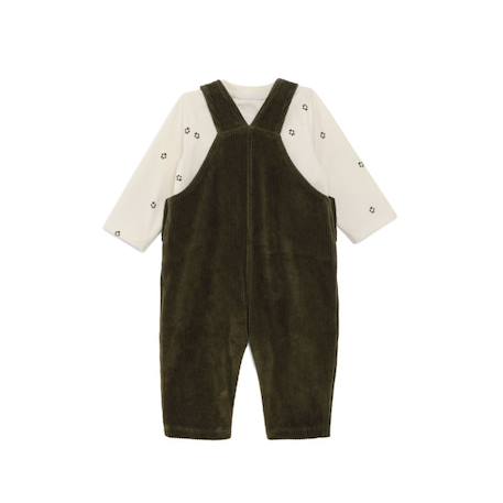 Ensemble salopette + haut bébé garçon Kaki 5 - vertbaudet enfant 