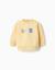 Sweat en coton avec ours et lettres imprimés Bleu+Jaune 6 - vertbaudet enfant 