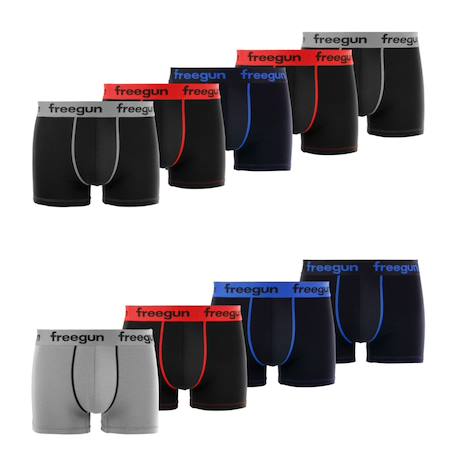 Garçon-Sous-vêtement-Lot de 9 boxers  en coton uni