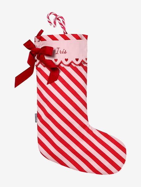 Chaussette rayée à feston rouge 4 - vertbaudet enfant 