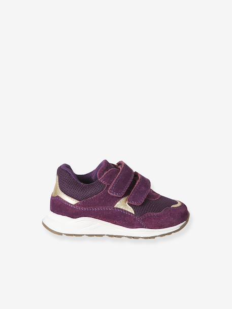 Baskets bébé fille cuir à scratchs prune 2 - vertbaudet enfant 