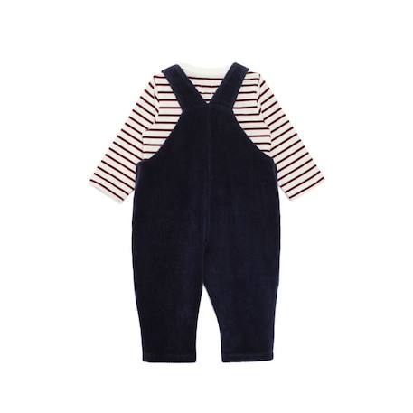 Ensemble salopette + haut bébé garçon Indigo 5 - vertbaudet enfant 