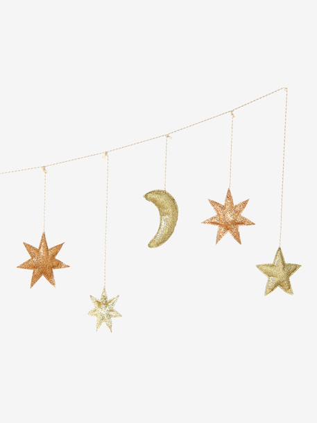 Guirlande lune et étoiles à suspendre doré 3 - vertbaudet enfant 