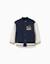 Blouson bomber en coton peigné avec imprimé Bleu foncé 2 - vertbaudet enfant 