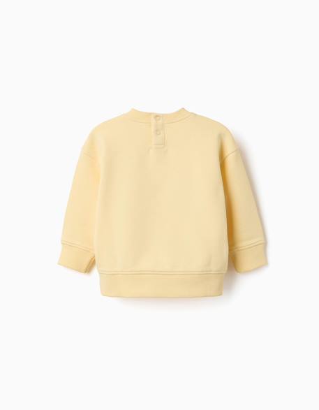 Sweat en coton avec ours et lettres imprimés Bleu+Jaune 7 - vertbaudet enfant 
