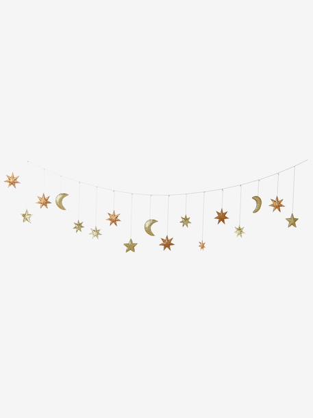 Guirlande lune et étoiles à suspendre doré 2 - vertbaudet enfant 