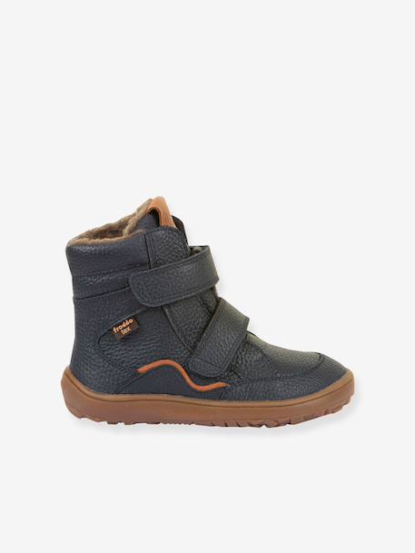 Chaussures d'hiver barefoot enfants BAREFOOT TEX WINTER Froddo bleu nuit+marron 2 - vertbaudet enfant 