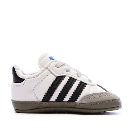 Baskets samba bébé à lacets élastiques Blanc 3 - vertbaudet enfant 