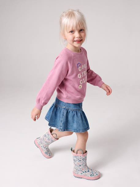 Fille-Jupe-Jupe denim fille volantée
