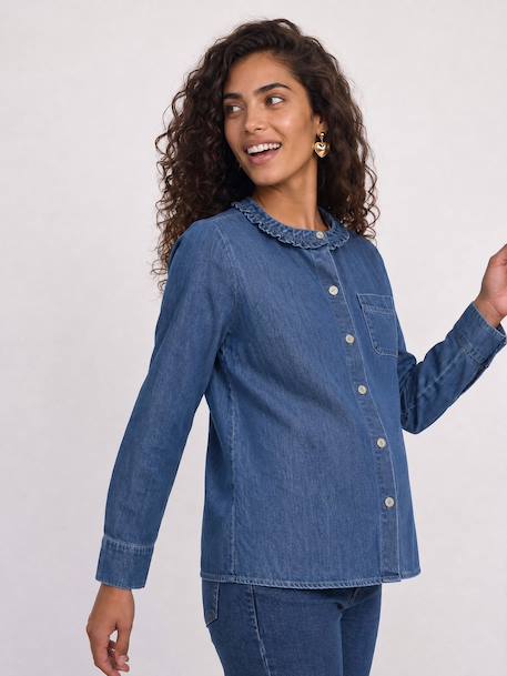 Chemise grossesse et allaitement bleu moyen 8 - vertbaudet enfant 