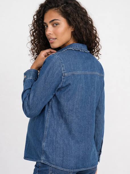 Chemise grossesse et allaitement bleu moyen 3 - vertbaudet enfant 
