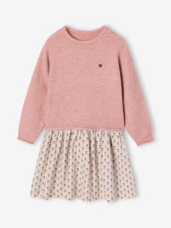 -Robe 2 en 1 manches longues fille