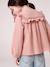 Chemise manches longues fille bleu ardoise+rose poudré+vanille 13 - vertbaudet enfant 