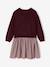 Robe 2 en 1 manches longues fille prune+rose poudré 2 - vertbaudet enfant 