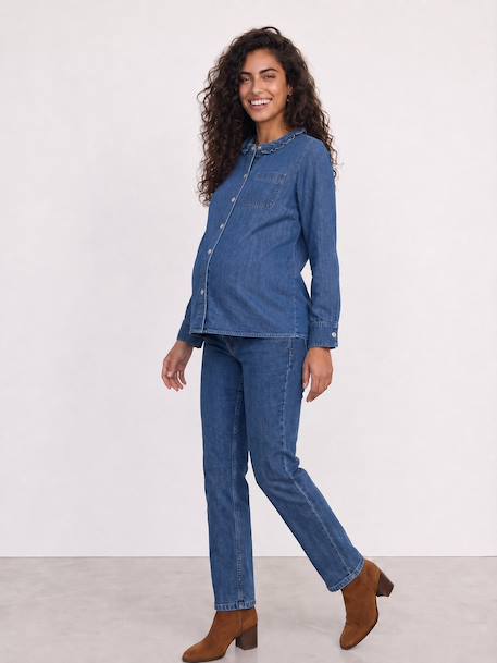 Chemise grossesse et allaitement bleu moyen 1 - vertbaudet enfant 