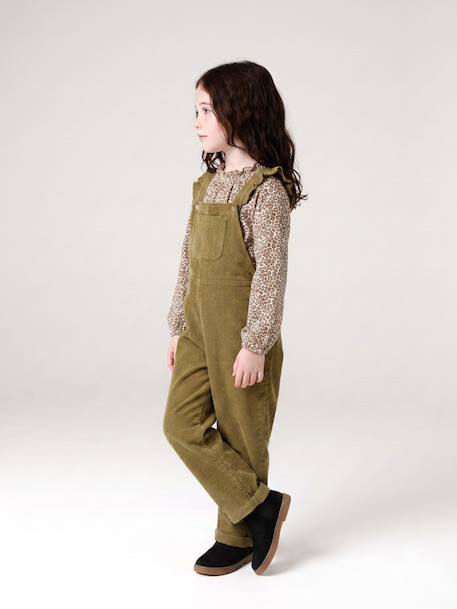 T-shirt fantaisie col élastiqué volanté fille écru+marine+vanille 15 - vertbaudet enfant 