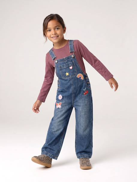 T-shirt manches longues fille mauve+prune 9 - vertbaudet enfant 