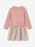 Robe 2 en 1 manches longues fille prune+rose poudré 6 - vertbaudet enfant 