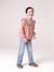 Chemise manches longues fille bleu ardoise+rose poudré+vanille 12 - vertbaudet enfant 