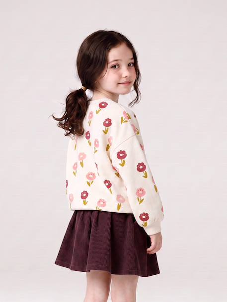 Jupe en velours poches coeur fille anthracite+bleu canard+camel+mauve 16 - vertbaudet enfant 