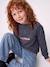 T-shirt manches longues fille encre+prune 2 - vertbaudet enfant 