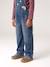 Salopette fille large en denim bleu moyen+denim black+denim gris+stone 8 - vertbaudet enfant 