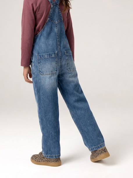 Salopette fille large en denim bleu moyen+denim black+denim gris+stone 9 - vertbaudet enfant 
