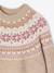 Robe fille manches longues camel+rose poudré+vert sauge 3 - vertbaudet enfant 