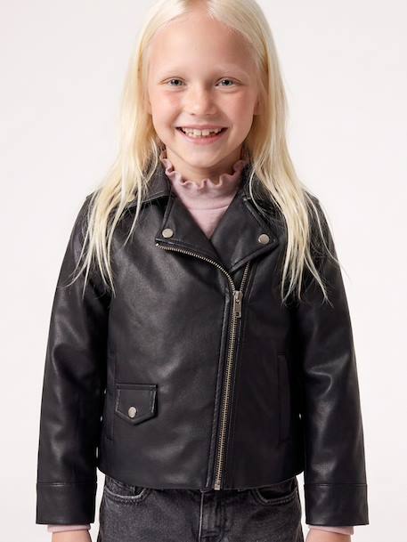 Veste perfecto fille noir 2 - vertbaudet enfant 