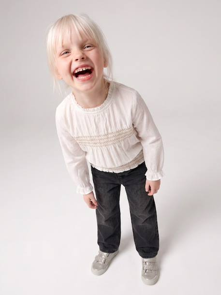 Blouse manches longues fille écru 6 - vertbaudet enfant 