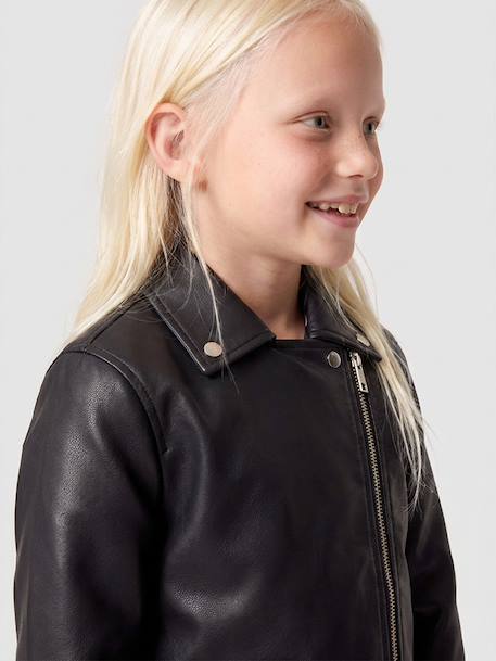 Veste perfecto fille noir 3 - vertbaudet enfant 