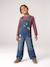 Salopette fille large en denim bleu moyen+denim black+denim gris+stone 1 - vertbaudet enfant 