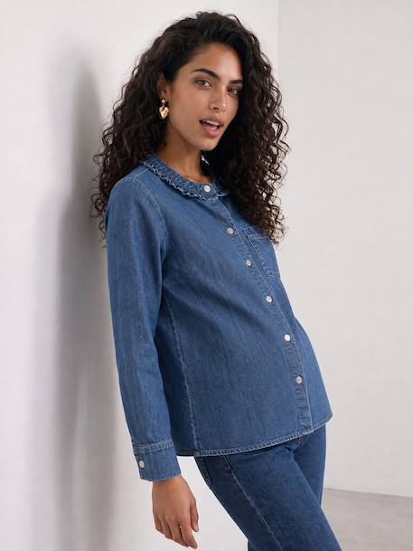 Chemise grossesse et allaitement bleu moyen 7 - vertbaudet enfant 