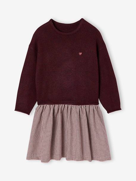 Fille-Robe-Robe 2 en 1 manches longues fille