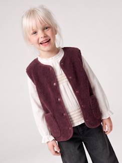 -Gilet fille sans manches en sherpa 