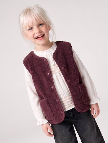 Fille-Gilet fille sans manches en sherpa 