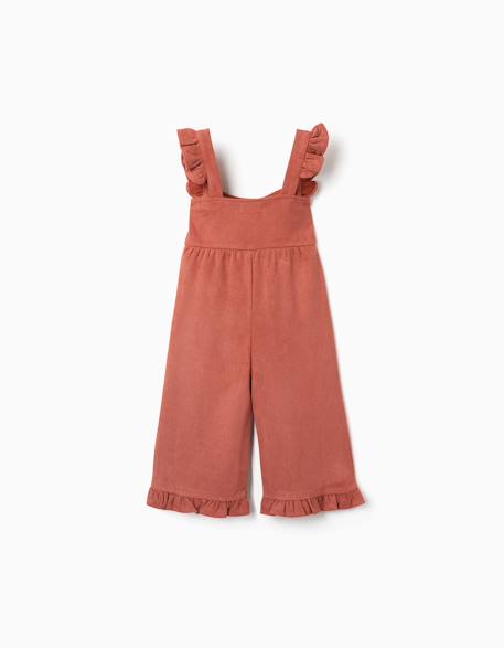 Salopette à jambe large avec volants Marron 2 - vertbaudet enfant 