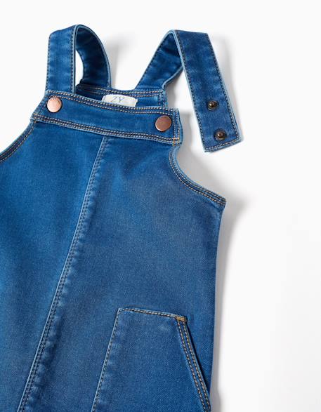 Robe salopette en jean avec poches avant Bleu 3 - vertbaudet enfant 