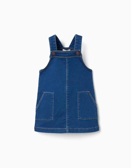 Robe salopette en jean avec poches avant Bleu 1 - vertbaudet enfant 