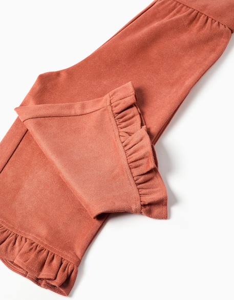 Salopette à jambe large avec volants Marron 4 - vertbaudet enfant 