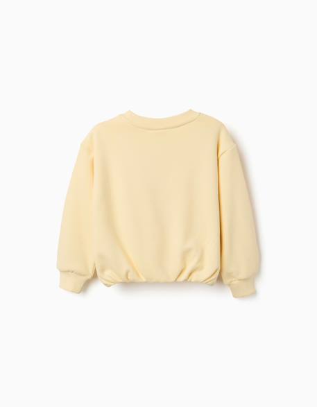 Sweat en coton avec imprimé creativity Jaune 3 - vertbaudet enfant 