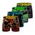 Lot de 4 boxers junior Garçon collection frgn style Turquoise/orange/jaune/noir/bleu/vert/gris 1 - vertbaudet enfant 