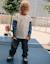 T-shirt en coton à manches longues avec poche Bleu 1 - vertbaudet enfant 