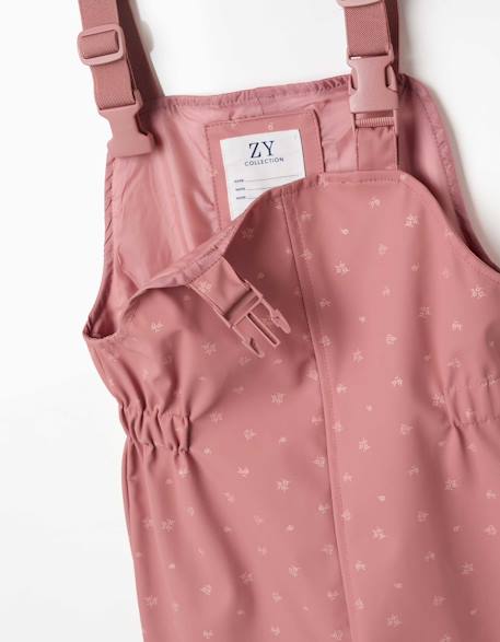 Salopette de pluie en caoutchouc avec imprimé floral Rose 4 - vertbaudet enfant 